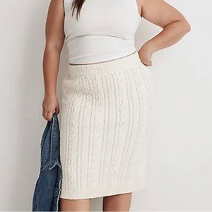 Plus Size Madewell Cable Knit MIDI Skirt